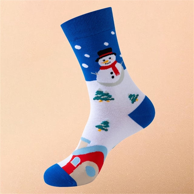 Adult Novelty Christmas Socks Festive Santa and Bells Design Multi Pack for Holiday