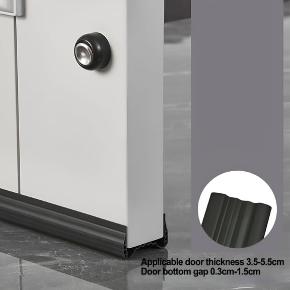 ICERUN Double Layer Door Seals Weather Stripping Under Door Sweep Bottom Seal Strip