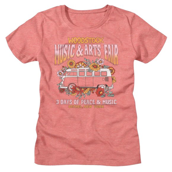 Woodstock Floral Van Sunset Heather Women's T-Shirt
