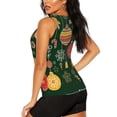 thumbnail image 3 of Xecao Christmas print women's scoop neck, loose-fit workout tank tops for the gym., 3 of 9