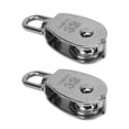 2 Set Rotating Pulley Block 304 Stainless Steel Wire Single Sheaved 2-set-rotating-pulley-block-304-stainless-steel-wire-single-sheaved