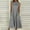 Grey, variant on Gspmoly Womens Summer Dresses, Women Summer Beach Holiday Dress Round Neck Big Pocket Maxi Dress Wedding Dresses for Women Clearance Sale