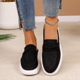 thumbnail image 5 of Womens Slip On Backless Mule Loafers - Faux Suede Comfortable Platform Casual Walking Shoes with Non-Slip Rubber Sole, Black,Size 9.5, 5 of 9