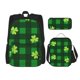 thumbnail image 1 of Easygdp Happy St. Patrick's Day5 Mochila para Niños y Niñas con Set de Caja de Almuerzo y Estuche para Lápices 3 en 1, Mochila Escolar Estampada para Adolescentes, 1 of 7
