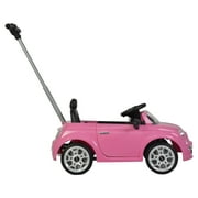 Best Ride On Cars 2-in-1 Fiat Model Baby Toddler Toy Push Car Stroller, Pink