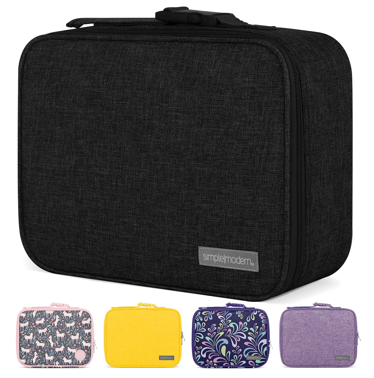 Simple Modern 3L Hadley Lunch Box for Kids Black Insulated Womens