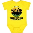 thumbnail image 3 of Inktastic Yellowstone National Park with Bear Mountains and Trees Cricle Boys or Girls Baby Bodysuit, 3 of 5