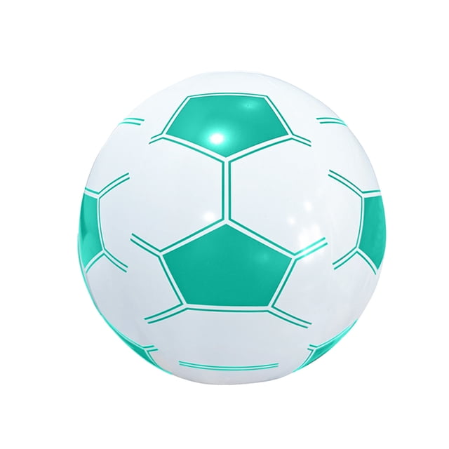 Green Inflatable Football Beach Ball PVC Playground Toy for Soccer Practice, Pool Parties, Outdoor Recreation, Elastic Material, Easy to Clean, Great for Family Games