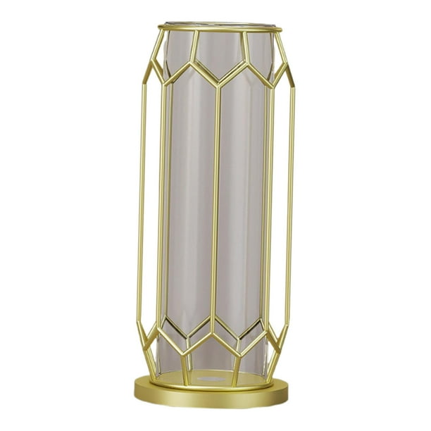 Jarrón de flores de vidrio para centro de mesa, contenedor floral moderno y estético simple para Rombo grande