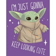 thumbnail image 2 of Girl's Star Wars: The Mandalorian The Child Looking Cute  Graphic Tee Purple Berry Medium, 2 of 4