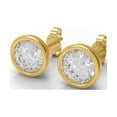 thumbnail image 2 of Mooneye 1.5 Ctw Round Shape Moissanite 925 Sterling Silver Gold Vermeil Women Gifts Stud Earrings, 2 of 4