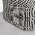thumbnail image 4 of Simpli Home Safford 20 inch Wide Woven Square Pouf Ottoman, Cream White and Deep Black, 4 of 9