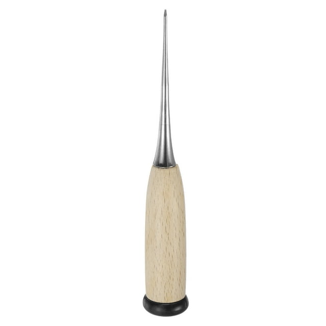 Handwork Sewing Awl Black Tail Awl Leather Punch Hole Tool with Wooden Handle