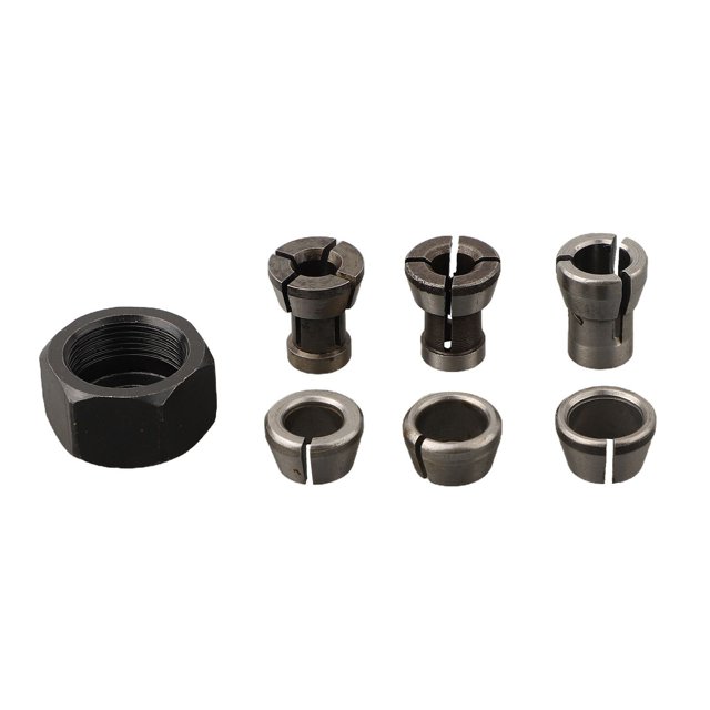Kit Adaptateur Collet Chuck 7 Pcs Fiable pour Machines de Gravure et Routeurs à Bois