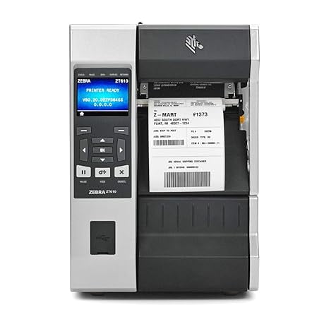 Zebra ZT610 Label Printer with USB, Serial, Ethernet & Bluetooth Interfaces P/N: ZT61046-T010100Z
