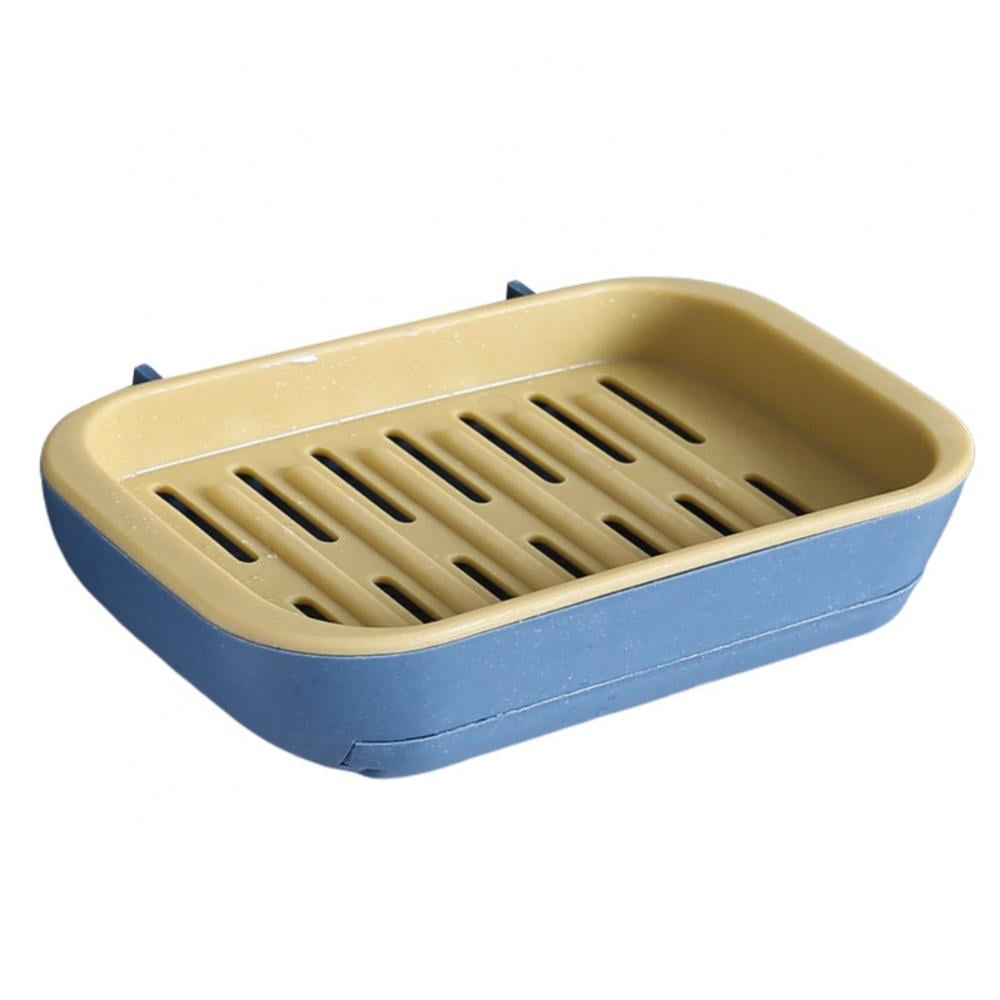 Double Layer Soap Rack Wall Mounted Soap Drainer No Drilling Self