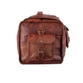 thumbnail image 4 of 28'' Genuine Leather Flap duffel Bag travel gym overnight weekend Leather bag, 4 of 5