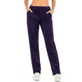 thumbnail image 3 of LELINTA Women's Big and Tall Active Yoga Sweatpants Workout Joggers Pants Lounge Sweat Pants with Pockets, Red/ Purple / Blue/ Pink, S-2XL, 3 of 5