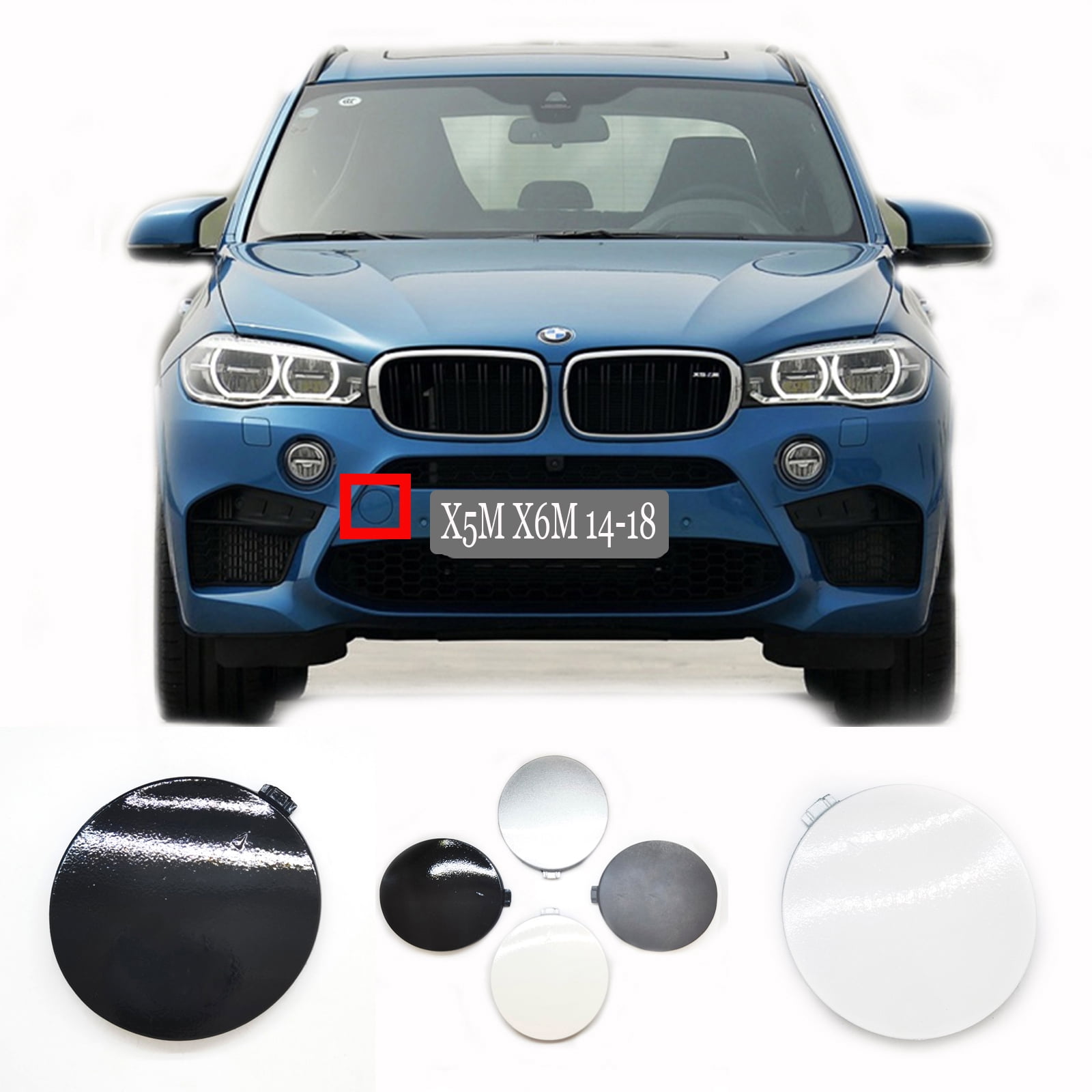 Trimla Front Tow Cover 14-18 for BMW M series F85 X5 M X5M F86 X6 M X6M ...