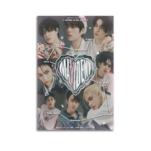 Korean Band Poster Kopo Stray Kids Skz Canvas Art Poster Bedroom Gym Decorative Gift Wall Art Hanging Decor for Modern Family Corridor Posters
