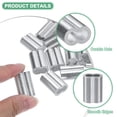 thumbnail image 2 of Uxcell 25-Pack Aluminum Crimping Loop Sleeves, 5mm 3/16 Double Round Barrel Wire Rope Sleeves, 2 of 2