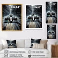 thumbnail image 4 of Designart "Midnight Race Car Track in Formula Racing II" Architecture Framed Wall Art - Modern Black Race Tracks Entryway Framed Wall Art, 4 of 6