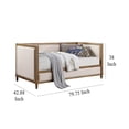 thumbnail image 5 of Kyra Twin Daybed with Nailhead Trim, Light Oak Pinewood, Beige Fabric, 5 of 6