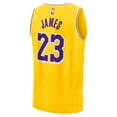 thumbnail image 3 of Men's Fanatics LeBron James Gold Los Angeles Lakers Fast Break Replica Jersey - Icon Edition, 3 of 3