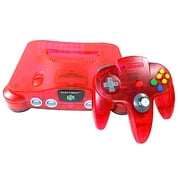 Restored Nintendo 64 N64 Gaming System Watermelon Red With Matching Controller (Refurbished)