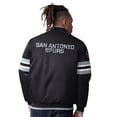 thumbnail image 2 of Men's Starter Black San Antonio Spurs Scout Varsity Satin Full-Snap Jacket, 2 of 2