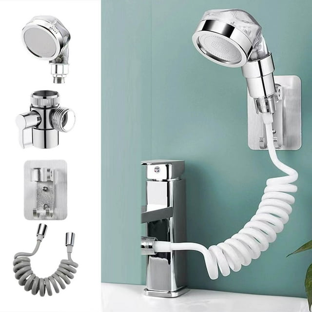 Tuyau de Robinet Pulvérisateur Lavage des Cheveux Douchette Robinet avec Tuyau pour Cuisine Intérieure Extérieure Outil de Salle de Bain Rinçage Buse de Pulvérisation de Cuisine