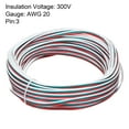 thumbnail image 3 of Unique Bargains 20 Gauge 3 Conductor Electrical Wire Tinned Copper Cable 49FT Stranded Wire for LED Strips Lamps Residential Wiring, 3 of 5