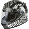 GMAX GM-49Y Beasts Youth Motorcycle Helmet Dark Silver/Black MD
