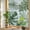 Lime, Green, Beige, variant on Window Privacy Film for Home Office Static Cling, Green Monstera Deliciosa Decorative Stained Glass Window Film for Small Windows/Cabinet Glass Summer Botanical Tropical Vintage 17.7 x 39.3 Inches