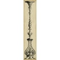 thumbnail image 2 of Pergolesi, Michel 8x24 Black Ornate Wood Framed with Double Matting Museum Art Print Titled - Pergolesi Candlestick I, 2 of 4