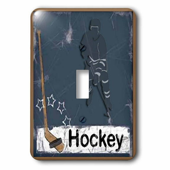 3dRose, Hockey Player, single toggle switch
