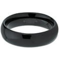 thumbnail image 2 of Charming Jewelers Tungsten Wedding Band Ring 6mm for Men Women Comfort Fit Black Domed Polished Lifetime Guarantee Size 6, 2 of 3