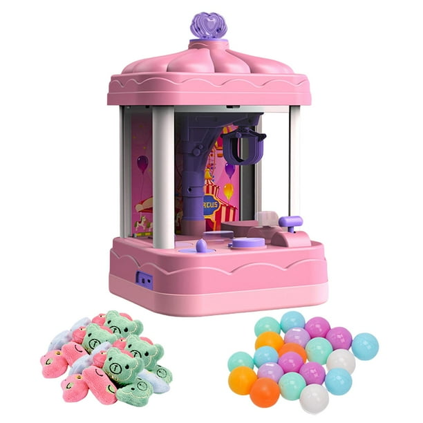 Kids Claw Machine Regalo de cumpleaños clásico Educativo con luz y música Vending 20 muñeca 20 rosa huevo perfke máquina de garras