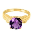 thumbnail image 2 of Mauli Jewels Rings for Women 2.25 Carat Cushion Cut Smokey Quartz Ring 4-Prong 10K White Gold, 2 of 6