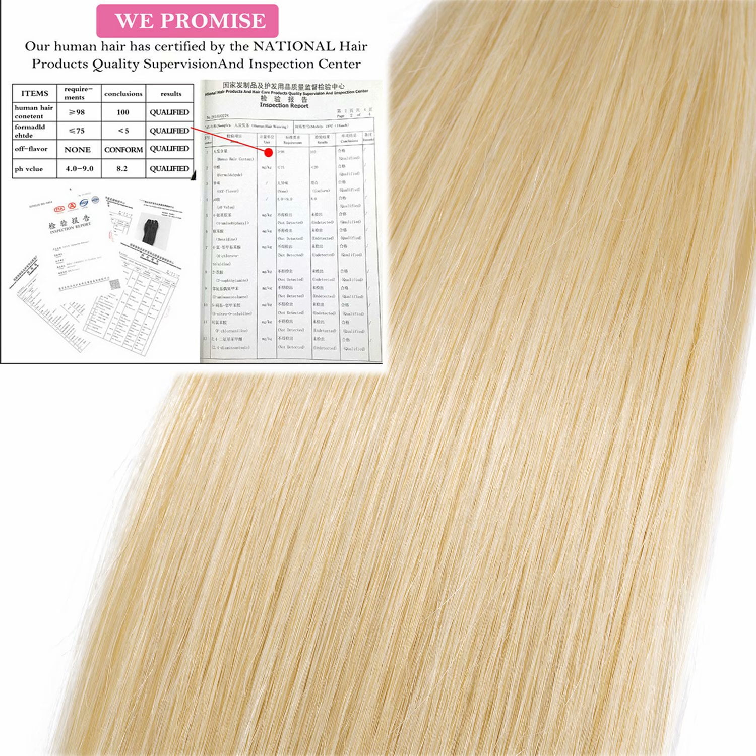 Benehair Brazilian Blonde Human Hair Bundles 100% Virgin Human Hair Bundles Thick Hair Weave Extensions Soft Straight Hair 1 bundle 100g
