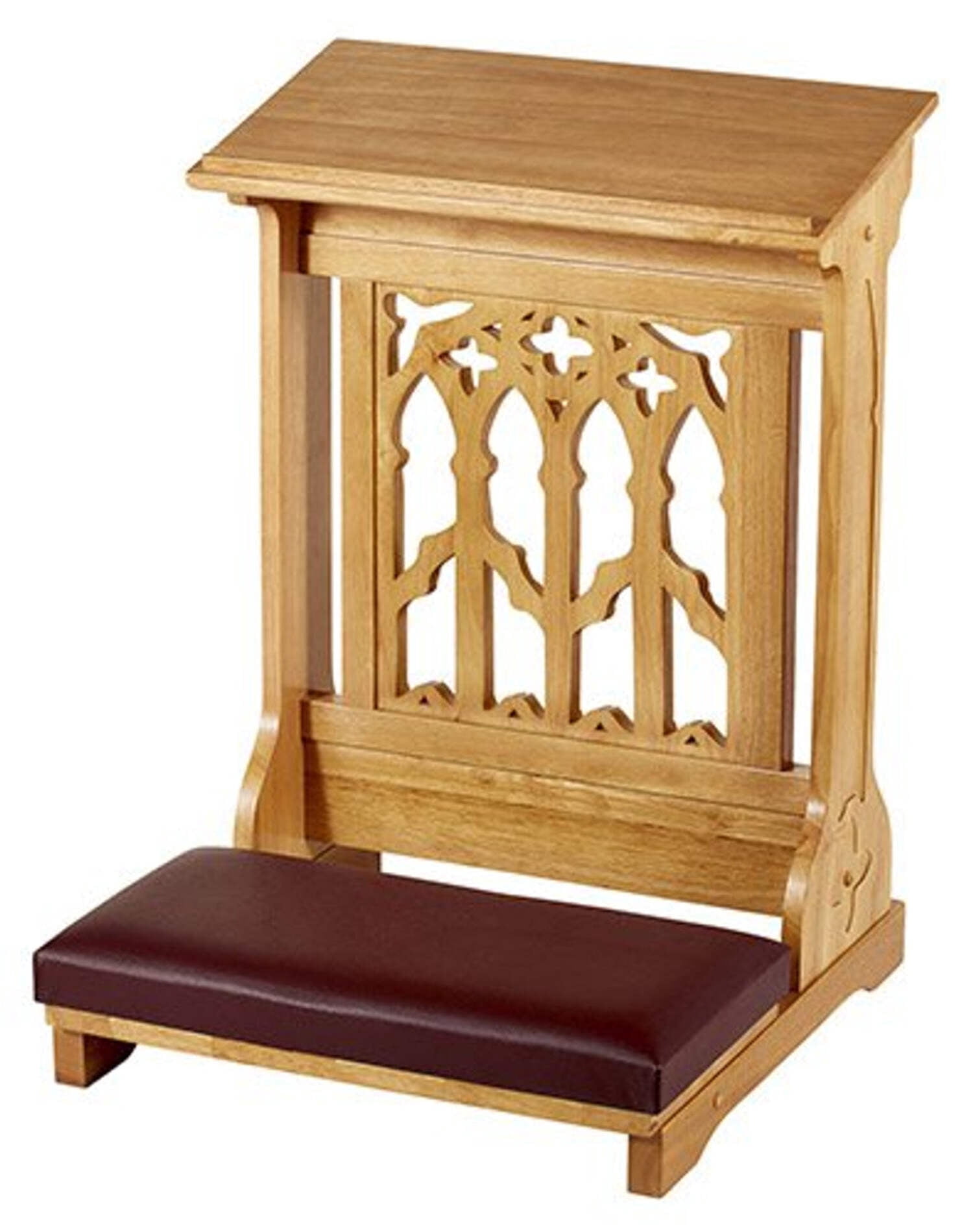 Canterbury Padded Kneeler, Oak Finish