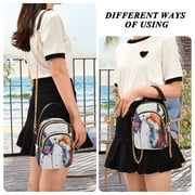 Shoulder Handbag Women's Crossbody Handbags 5.91x3.15x8.27 Inch Bank Card Bag Cash Bag Key Bag Fox Kiss Colorful Butterflies