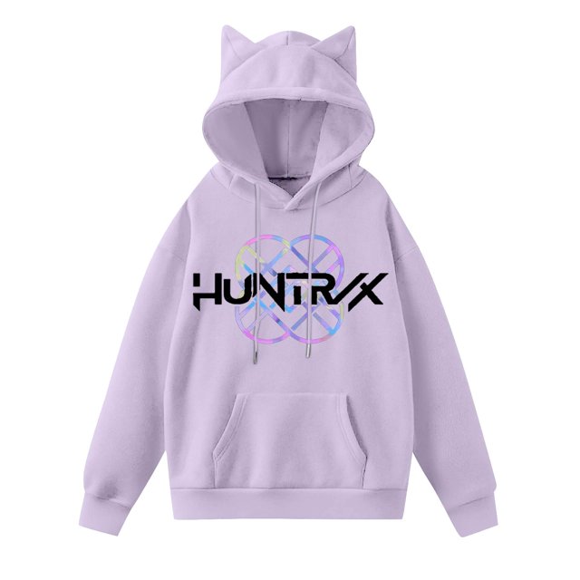 Pop cazadora para niña Hooded Sweatshirt Women's Cat Ear Hoodie ,Soft Streetwear Pullover ,Cute Long Sleeve Tops for Fall Winter (Purple)