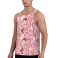 thumbnail image 2 of Xecao Rose Flowers Men's Tank Top Workout Quick Dry Sleeveless Gym Jogging Muscle Shirts Summer Swim Beach Tops, 2 of 9