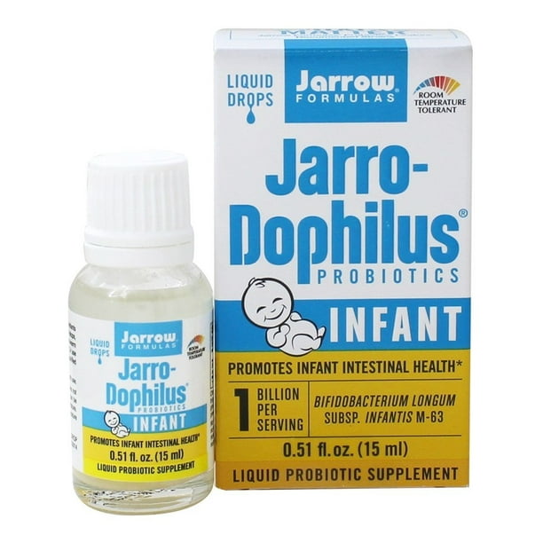 Jarrow Formulas - Le supplément probiotique liquide Jarro-Dophilus pour bébé  laisse tomber 1 milliard d'UFC - 8 ml. 