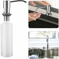 thumbnail image 1 of Dispensador de jabón para fregadero, dispensador de jabón de acero inoxidable, 250 ml, dispensador de jabón de acero inoxidable plateado para accesorios de fregadero, accesorios de cocina, 1 of 5