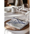 thumbnail image 6 of Blue Tree Cloth Napkins Set of 4 Reusable Dinner Napkins, Retro Farmhouse Botanical Branches Bird Cocktail Napkin Washable Table Napkins for Wedding/Holiday Party/Baby Shower 20"x20", 6 of 7