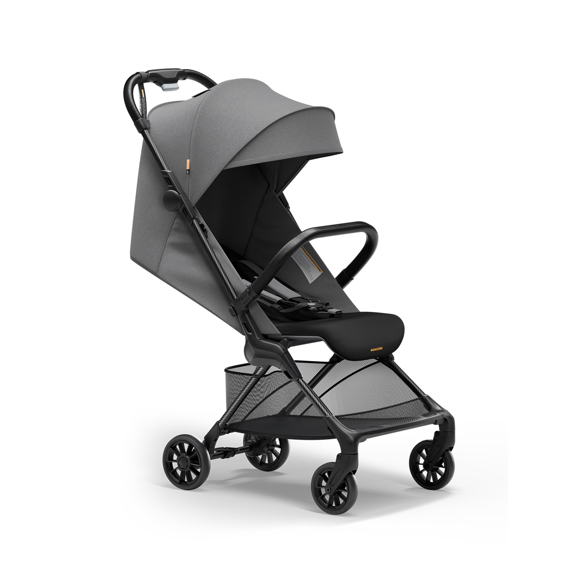 Mamazing Ultra Air X Lightweight Baby Stroller for Airplane Travel, 9.9 lbs, Ultra-Compact, Light & Strong, Age Group: Infant, Single, Black