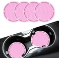 thumbnail image 1 of Posavasos para coche, accesorios de coche rosas para mujer, lindo tapizado de diamantes, posavasos universales de silicona antideslizantes para coche, 7 cm (rosa/juego de 4) JM JM, 1 of 5
