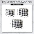 thumbnail image 3 of Design Imports CAMZ36069 Bac de Rangement en Polyester Rectangle à Carreaux 14 x 8 x 9 Po, Noir - Petit, 3 of 9